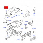 Подкрылок правый передний Range Rover 2002-2009, 3.6 Дизель c VIN 7A000001