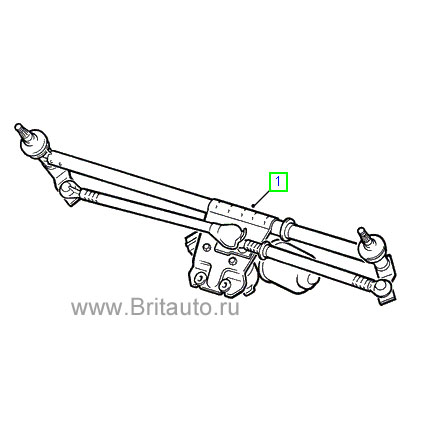 Механизм стеклоочистителя с двигателем, на range rover 1995 - 1999