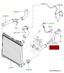 Трубопровод впуска воды от турбокомпрессора к клапану, Range Rover 2010 - 2012