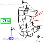 Бачок омывателя лобового стекла Range Rover Evoque 2012 - 2018, с омывателем фар.