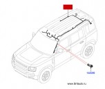 Проводка крыши land rover defender new 110, без «интеллектуального» зеркала заднего вида, пассивный бесключевой вход/запуск..