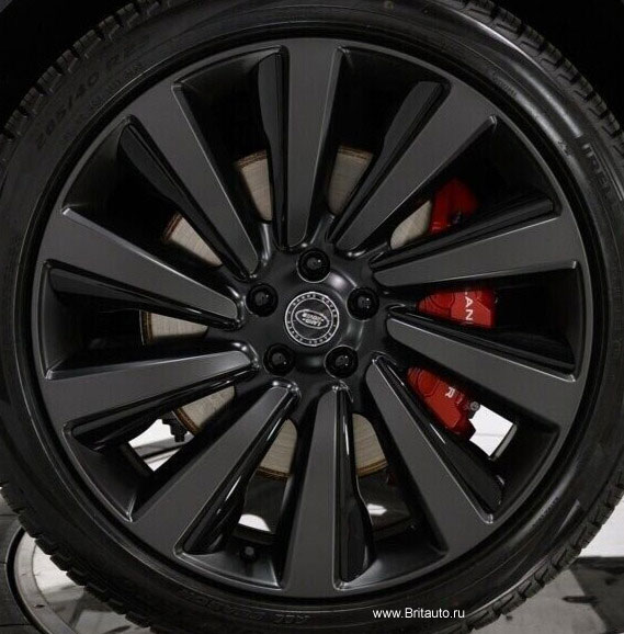 Колесный диск R23 кованый Forged Range Rover Sport 2023 - 2024 и Range Rover 2022 - 2024 SV Autobiogparhy, Style 1077, модель: Oblivion, цвет: Dark Grey and Narvik Black (темно-серый, со вставками Narvik Black), на левую сторону. Оригинал Land Rover. 