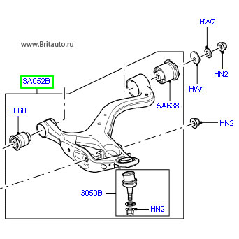 Рычаг передней подвески нижний правый в сборе Range Rover Sport 2005 - 2009, на 3,6Л дизель. Запчасть новая, оригинальная Land Rover, в оригинальной упаковке Land Rover.