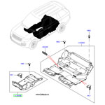 Обивка пола Range Rover 2013 - 2018, до VIN: GA999999, пассажирская часть, цвет: Espresso