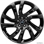 Колесный диск R20 Gloss Black Range Rover Velar, Land Rover Discovery Sport и Range Rover Evoque, с 5-ю двойными спицами, цвет: черный