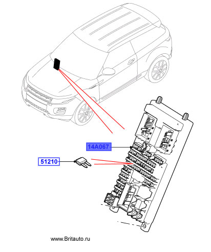 Коробка плавких предохранителей Range Rover Evoque