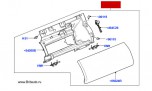 Бардачок - отделение для перчаток в сборе Range Rover 2010 - 2012, крышка цвет: Jet (черная)