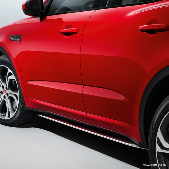 Трубы защиты борта Jaguar E-Pace, из полированной нержавеющей стали premium, Bright Polished