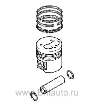 Поршень в сборе, с пальцем и поршневыми кольцами, land rover defender 2007 - 2013