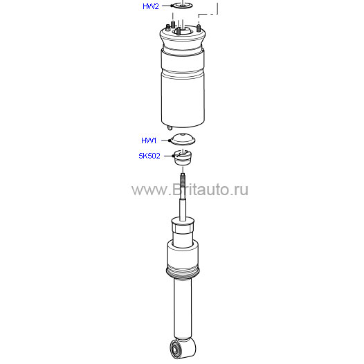 Амортизатор в сборе с модулем устойчивости range rover sport 2005 - 2013