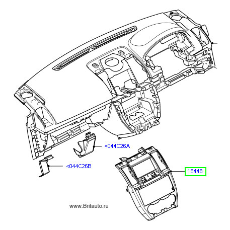 Центральная панель экрана TFT на LR Freelander 2