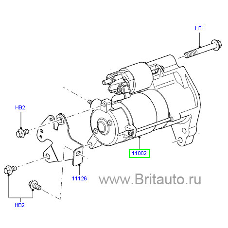 Стартер range rover sport 2005-2013, discovery 3, 4, range rover 2010 - 2013 all-new