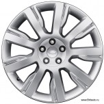 Колесный диск 9,5 х R21 Land Rover Discovery 5, 10 спиц, style 1, цвет: Sparkle Silver (светлый)