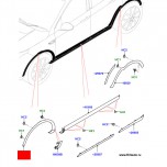 Молдинг арки переднего колеса правый, Discovery Sport