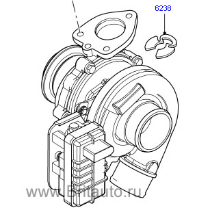 Турбокомпрессор land rover freelander ii и range rover evoque, 2,2 single turbo diesel