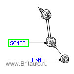 Стойка стабилизатора с контролем устойчивости Range Rover Sport 2005 - 2013. Оригинал Land Rover.