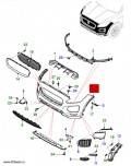 Бампер передний Jaguar E-Pace, стандартный, загрунтованный. 