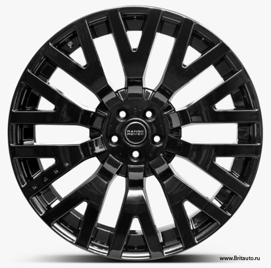 Колесный диск r22 kahn rs range rover evoque 2012 - 2022, range rover velar, land rover discovery sport, цвет: gloss black (черный глянцевый).