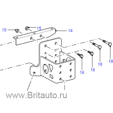 Крепёж фаркопа land rover defender