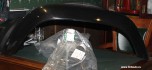 Накладка расширительная переднего левого крыла lr defender, черная глянцевая Gloss Black, не под покраску