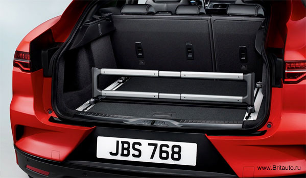 Устройство раздвижное крепления багажа в багажном отделении Jaguar XF 2009 - 2023, Jaguar XE, Jaguar F-Pace. Jaguar E-Pace, Jaguar I-Pace. Включает в себя так же инерционную ленту. 
