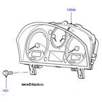 Панель приборов lr discovery iii в сборе, на бензин 4,4 и v6 4,0 , спидометр км/ч, с центром сообщений