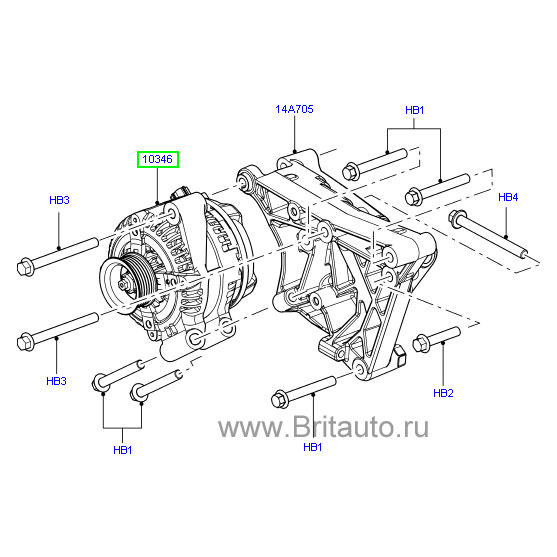 Генератор range rover sport 2006 - 2012