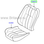 Обивка спинки сиденья переднего правого range rover 2010 - 2012,  цвет: jet/ivory