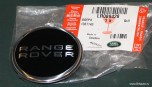 Колпачок центральный колесного диска Range Rover, черный лак с серебристой надписью "Range Rover"