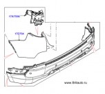 Задний бампер Land Rover Discovery Sport 2,0Л Дизель, от VIN: LH000001  до LH999999