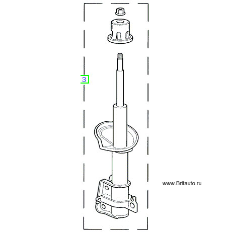 Стойка заднего амортизатора правая LR Freelander 1
