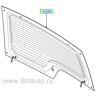 Затемненное заднее стекло land rover discovery 3 и 4, на 5-ю дверь, без антенны.