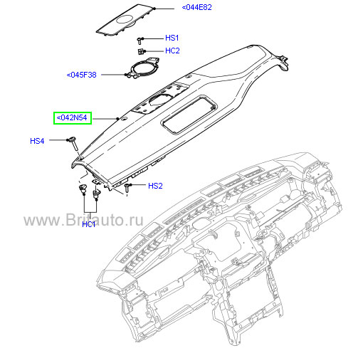 Крышка приборной панели range rover 2010 - 2012, цвет: jet/sand