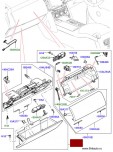 Отделение для перчаток "бардачок" в сборе с крышкой, нижнее отделение, Range Rover 2013 - 2019, цвет: Espresso/Almond