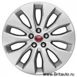 Колесный диск Jaguar, модель: Aerodynamic 7,5 x R18, на Jaguar F-Pace, цвет: Silver (светлый), 10 спиц.