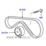 Комплект ремня привода ТНВД, включая натяжитель и болт, на 2,7Л Дизель на Land Rover Discovery 3, 4 и Range Rover Sport 2005 - 2013