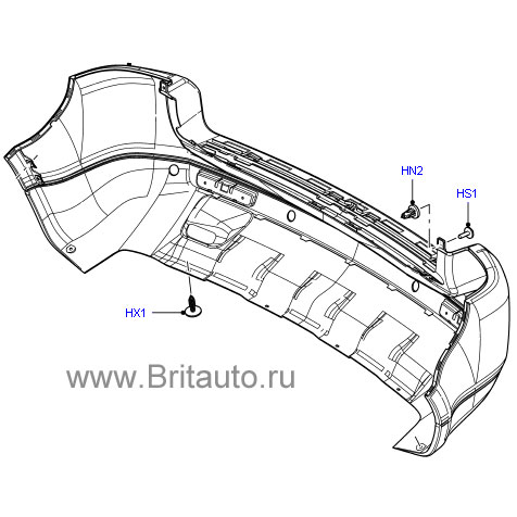 Бампер задний freelander 2, под частичную окраску