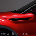 Жабра range rover evoque, правая, цвет: black (черный).