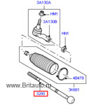 Тяга + наконечник с наружным шаровым шарниром m12 range rover sport 2005 - 2009