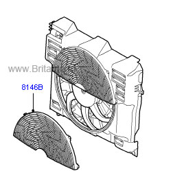 Вентилятор радиатора основной range rover 2002 - 2012, на 4,2Л Бензин Superchrged, c системой кондиционирования воздуха перед/зaд.