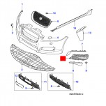 Решетка бампера в спортивном стиле, закрытая боковая сетка, левая, Jaguar XF