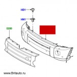 Бампер передний Land Rover Discovery 3, с омывателем фар, без парктроников, без ПТФ, загрунтованный.