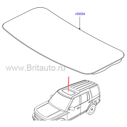 Стекло люка на крыше land rover discovery 3, 4