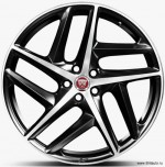 Колесный диск кованый r22 kahn type 52 rs forged jaguar f-pace, jaguar xj, jaguar e-pace, цвет: black diamond cut (черный, с полированными внешними гранями).