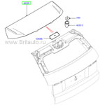 Комплект заднего спойлера на range rover evoque, с антенной, жгутом проводки, заземлением, загрунтованный, на 3-х дверный кузов.