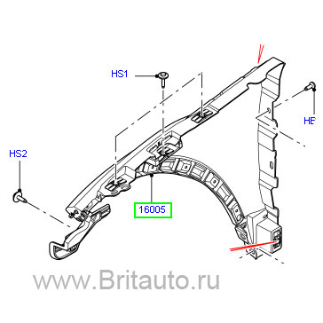 Крыло переднее левое range rover evoque