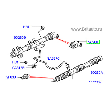 Регулятор давления топлива range rover 2002 -2014, rrs 2014, 4.4дизель