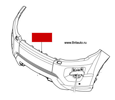 Передний бампер Range Rover Evoque Autobiography Pack, загрунтованный, с омывателями фар, без камеры.