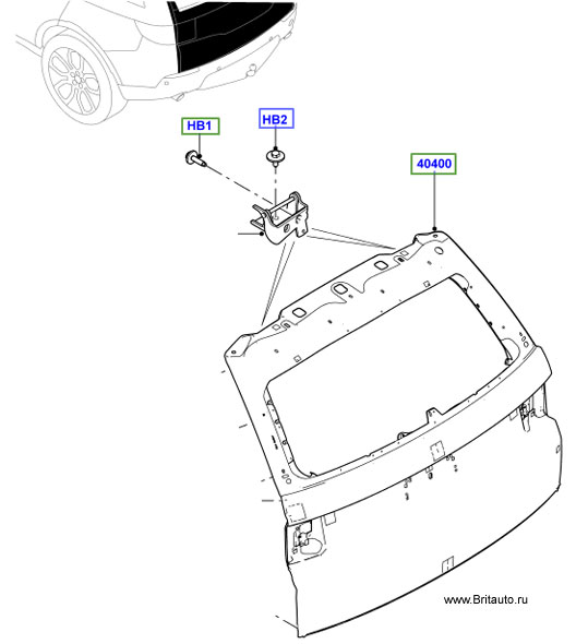 Дверь багажного отделения Land Rover Discovery Sport