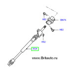 Вал рулевого управления, нижняя секция, range rover 2002 - 2012
